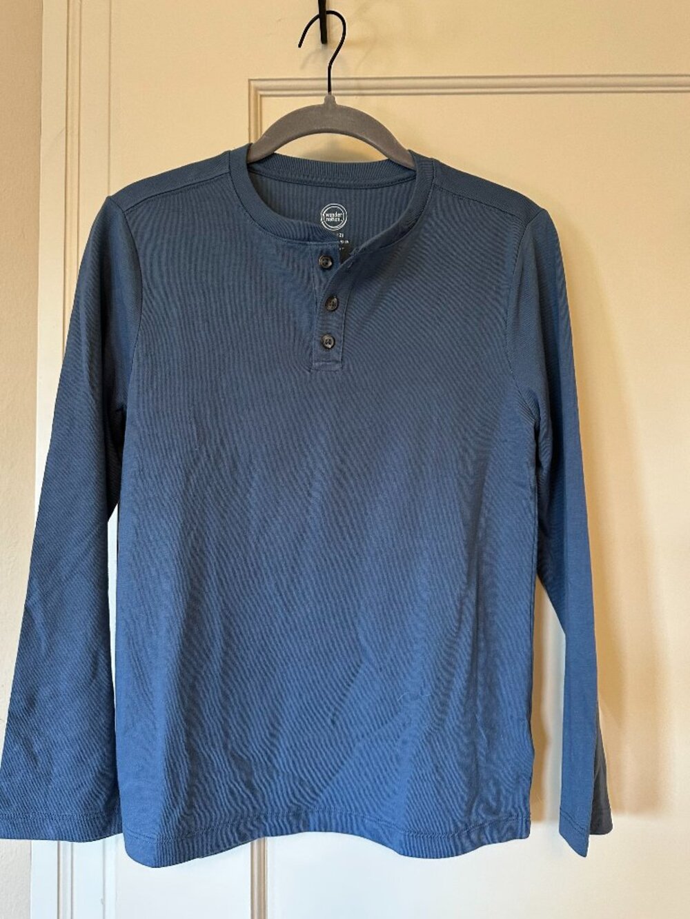 Wonder Nation Blue Henley Shirt/ Boys size L (10-12)